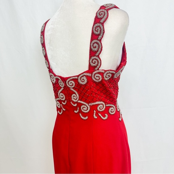 Vintage Red Evening Gown - Picture 7 of 8